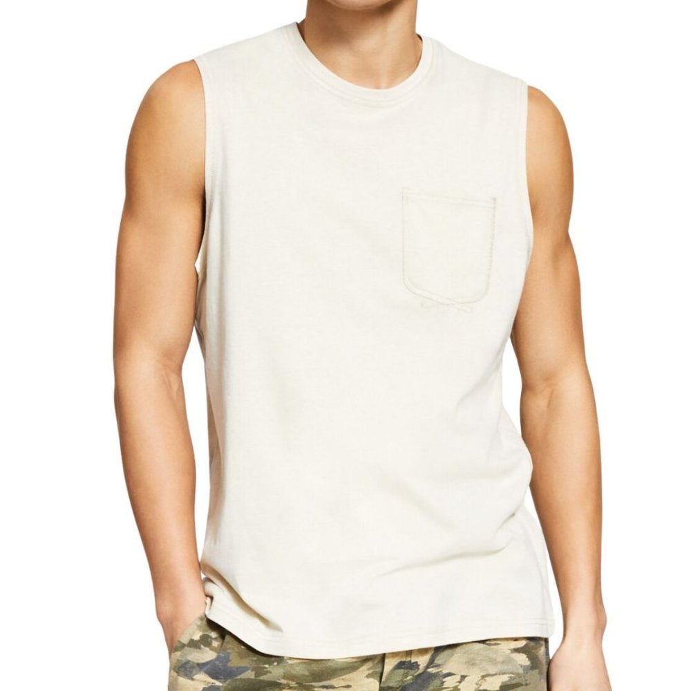 Sun+Stone Mens Sleep Shirt Sleeveless Beige Grain A0399 400 402 423